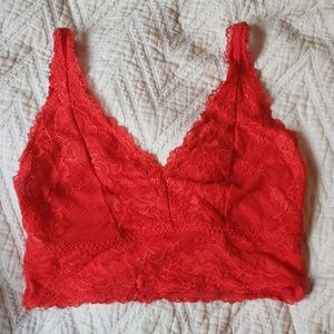 Savage x Fenty Red Lace Bralette